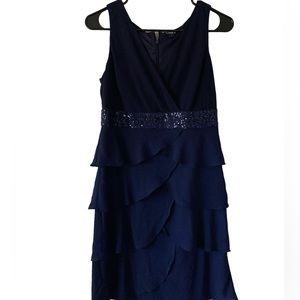 Chaps navy blue causal dress